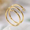 European and American Multi-Layer Stainless Steel Ring: Simple, Generous, Creative Design
