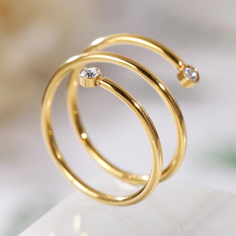 European and American Multi-Layer Stainless Steel Ring: Simple, Generous, Creative Design