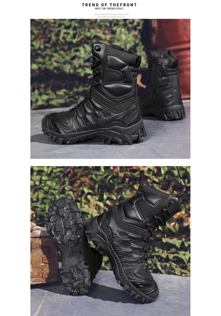 Men's High-Top Tactical Boots - Comfortable, Non-Slip, Wear-Resistant, Breathable Outdoor Military Footwear