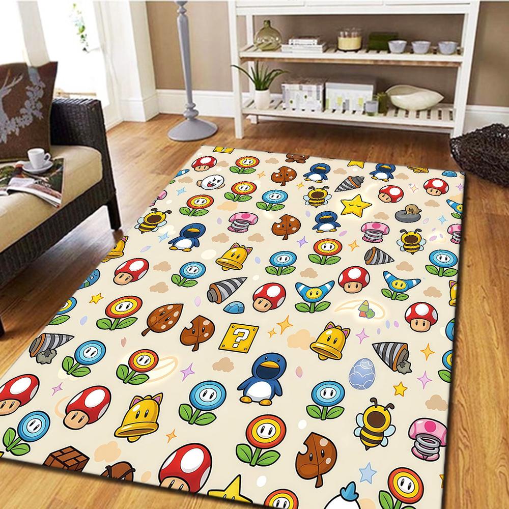 Super Mario Home Decor Carpet, Bedroom Floor Rug, Digital Printing Movie Mat, Large Play Mat -HYQ85