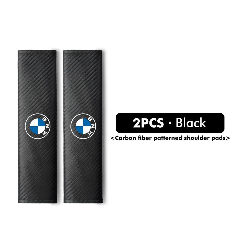 Car Seat Belt Shoulder Carbon Fibre Protection Pad Accessories For BMW 1 3 5 7 Series M F01 F20 F10 F13 E52 E53 E60 E93 YF6