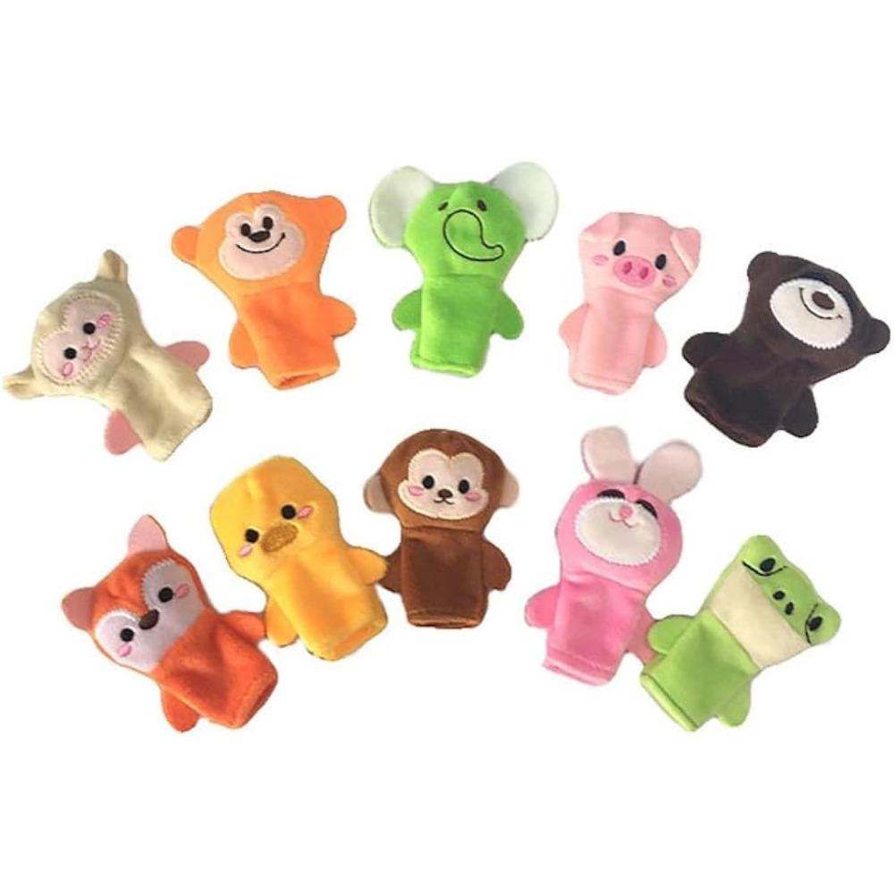 

10 плюшевых пальчиковых кукол, пальчиковых кукол с животными, кукол, детских игрушек