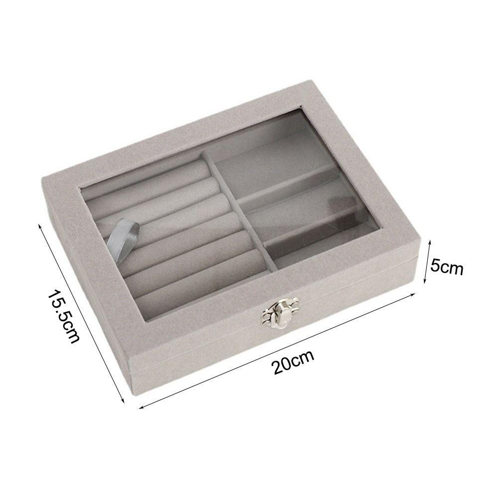 Velvet Necklace Display Tray Stackable Organizer Trays Ring Bracelet Necklace