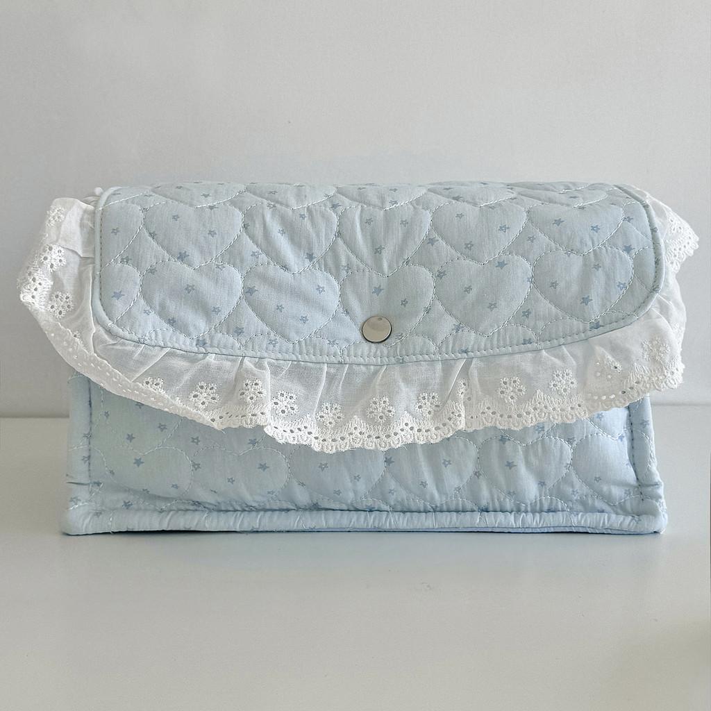 Basic Storage Basket With Magnetic Lid For Bedroom And Dorm Room Organization With Star Pattern Print