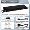 GeeekPi 10-inch Rackmount Power Distribution Unit (Rack PDU) DC PDU Lite 7-CH 0.5U, for DeskPi Rackmate T1T0T2 and 10-inch Server Cabinets, with 7