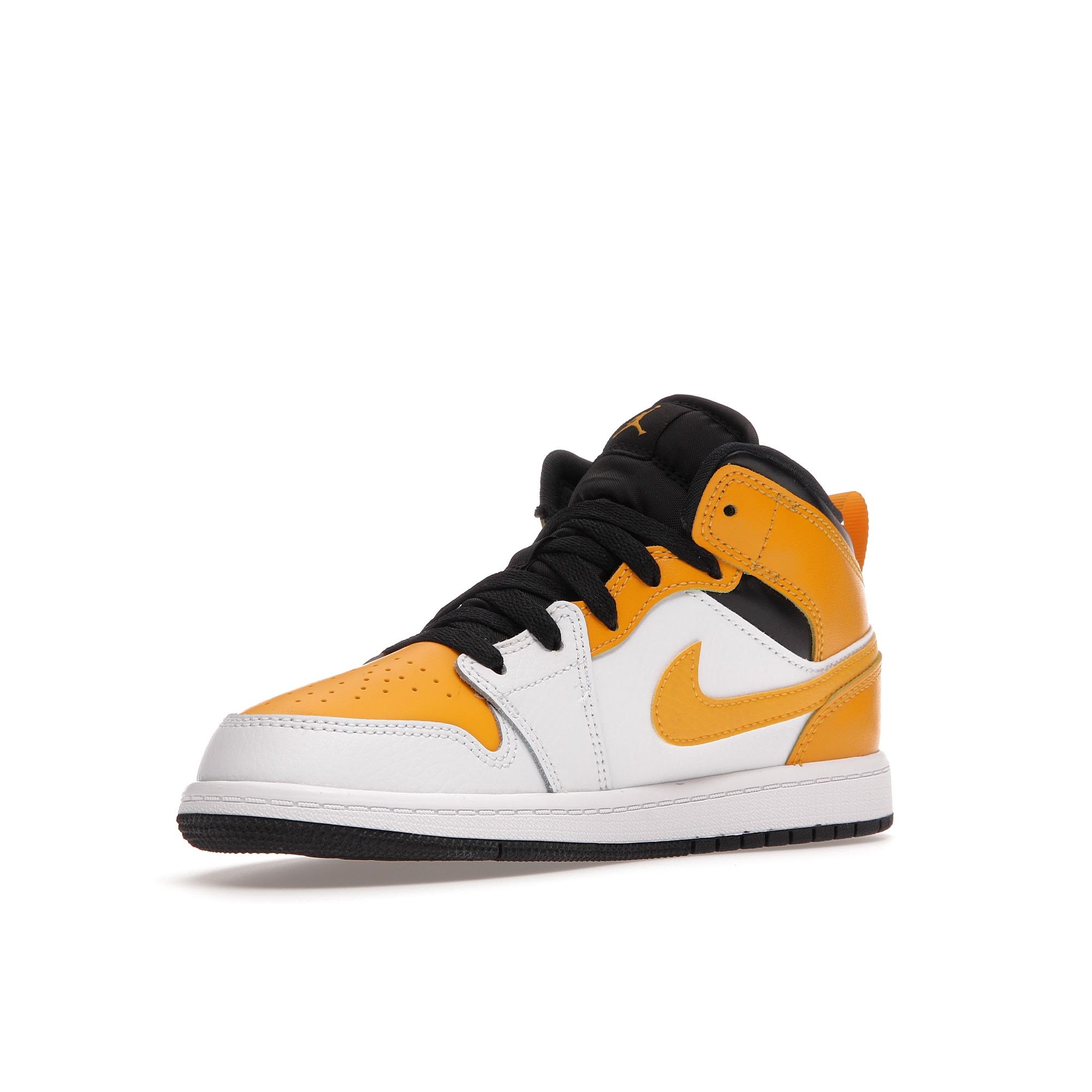 Кроссовки Air Jordan 1 Mid PS University Gold Kids Белый Черный 640734-170 31 — фото 4