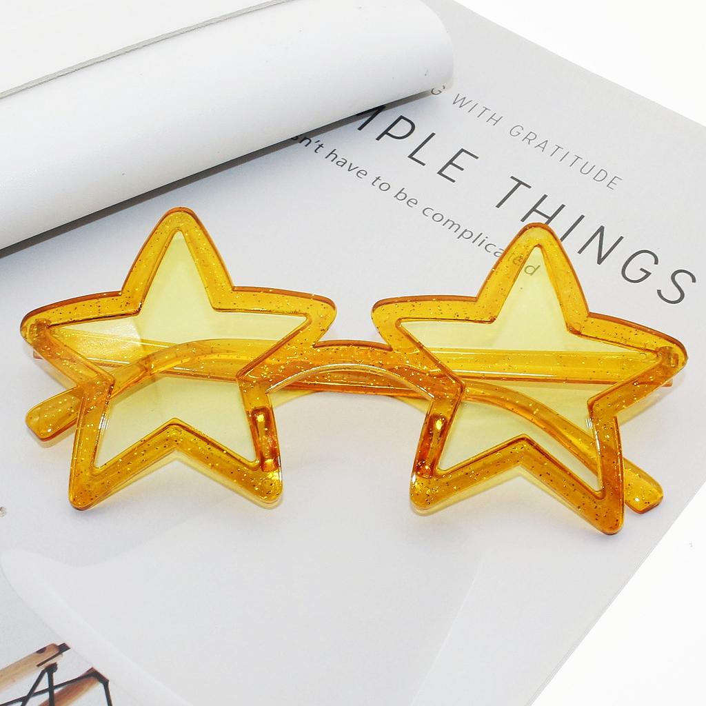 New Trendy Star Sunglasses Fun Birthday Party Colorful Pentagram Decorative Eyewear