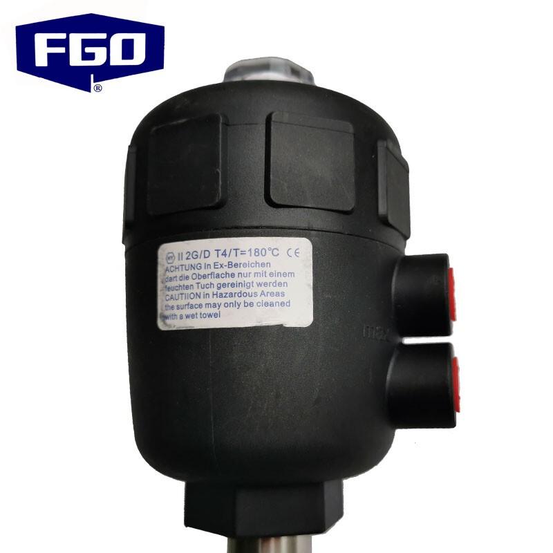 FGO 316L Stainless Steel Pneumatic Angle Seat Valve