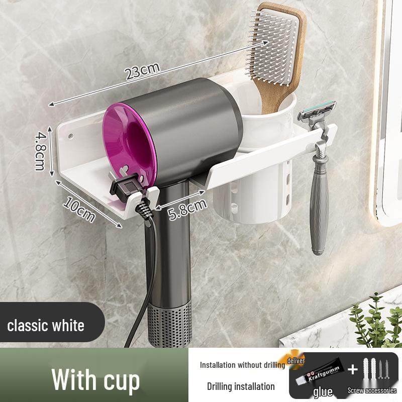 Cross-border Bathroom Multi-functional Hair Dryer and Toiletries Rack