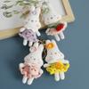 Handmaking Bunny Keyrings Knitting Rabbit Doll Pendant Creative Crochet Keyrings  Backpack
