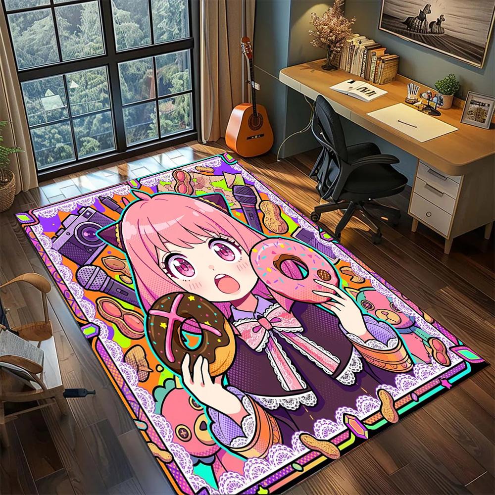 Anya Forger Rug Carpet Floor Mat Washable Non Slip Large Area Gamer Bedroom Home Room Decor.-TING