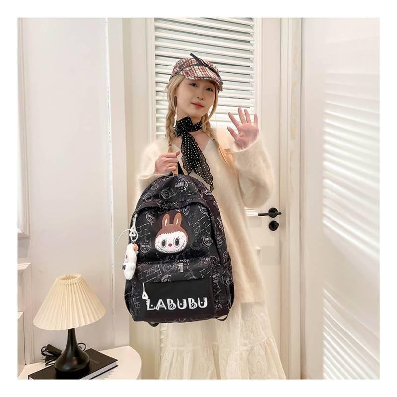 Pattern Highcapacity Cartoon Nylon Backpack Print Designs Girl Student Bag