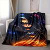 1Pc Solar System Journey Flannel Blanket, Soft And Comfortable, Casual Warm, Camping Travel, Christmas, Halloween Xmas Gift Y1740