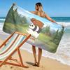 We Bare Bears Print Beach Towel, Large Soft Quick Dry Towel for Beach Camping Swimming