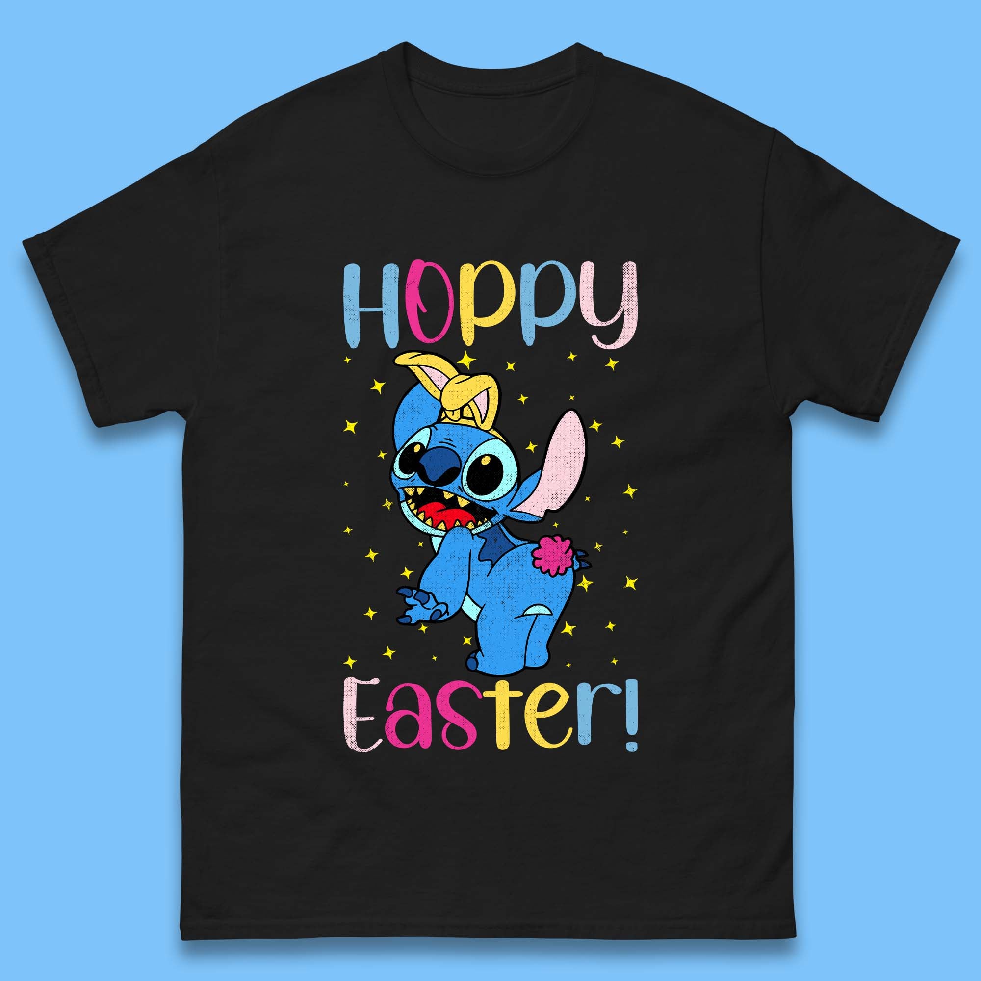 Happy Easter Stitch Mens T-Shirt Womens Tops Tees S