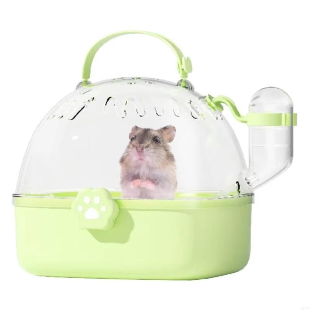 Transparent Hamster Cage Breathable Travel Pet Cage Sturdy Pet Carriers Cage Outdoor