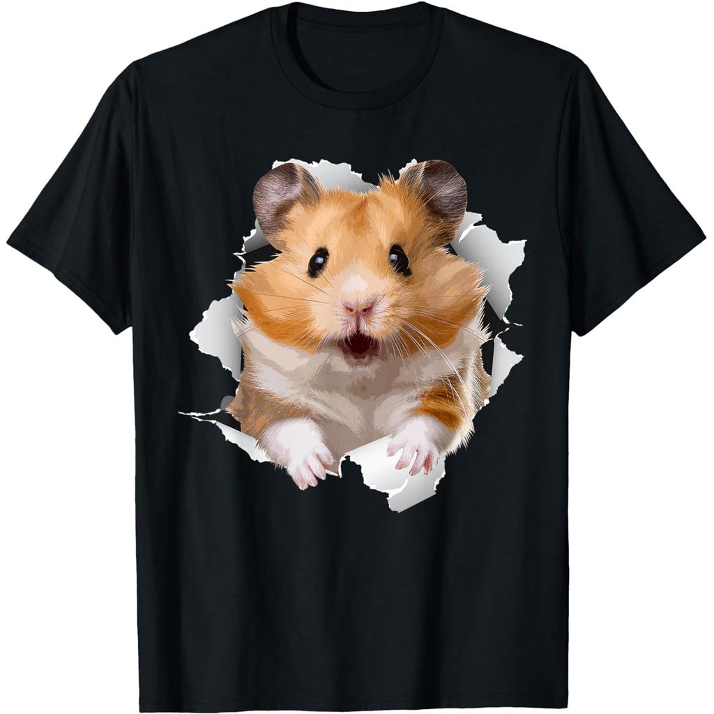 I Left My Hamster To Be Here T Shirts Men Women Pure Cotton Humor Streetwear Tee Shirt Short Sleeve Unisex Loose Clothing