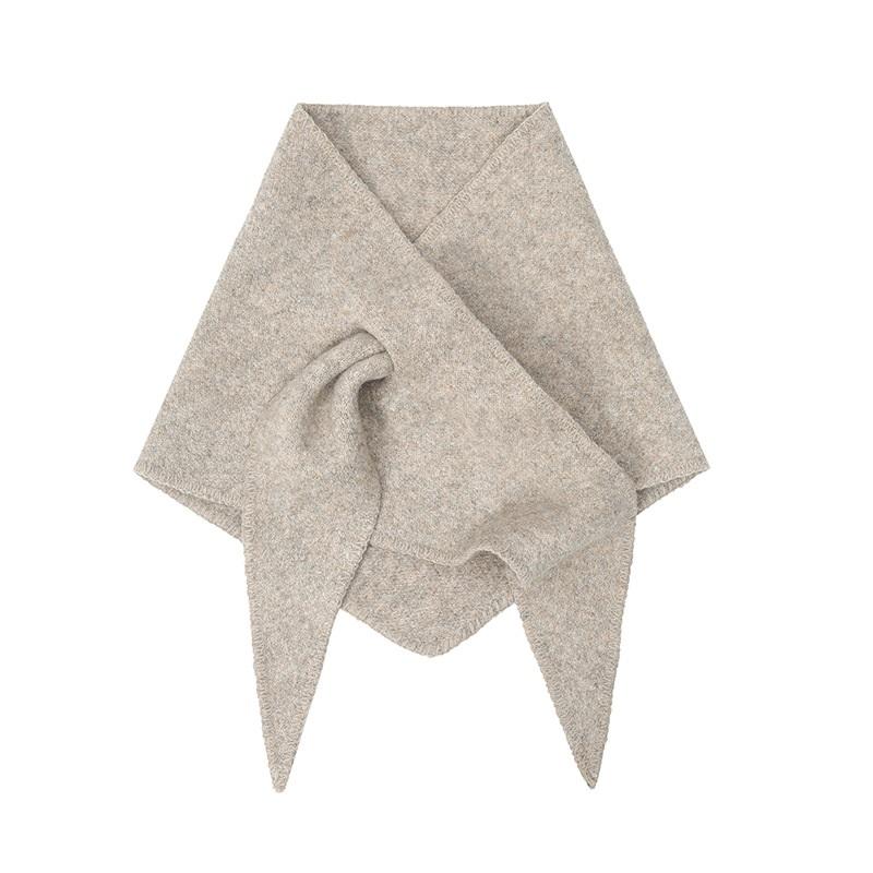 Womens Soft Knit Triangle Scarf Solid Color Warm Shawl Wrap Fashion Neck Scarves For Autumn Winter Daily Outfit