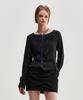 Kimjisu Pinched Long Sleeve Top _ Black