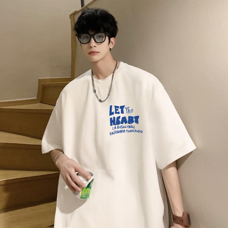 

Men s Trendy Short-Sleeve Pure Cotton T-Shirt - Versatile & Stylish Summer Design M темно-сірий