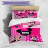 Minnie Mouse Party Decorations 3‑Piece Bedding Set,Soft Breathable Duvet Cover with 12 Pillowcases,Multi‑Scene for Bedroom Dorm,Perfect Holiday Birthd