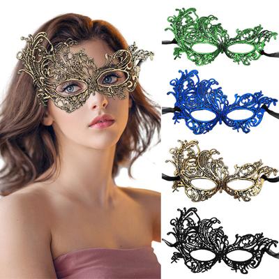 Women Lace Masque Half-face Venetian Masque Thickened Sexy Party Masque for Masquerade Costume Party Prom Carnival