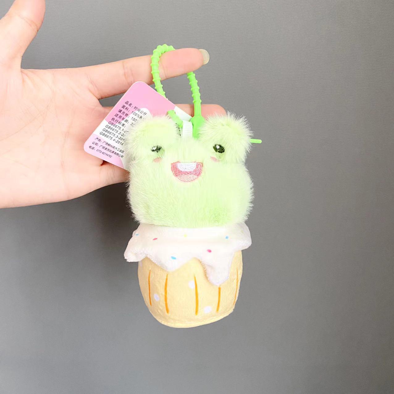 

Cartoon Panda Plush Doll Ice Cream Pendant Car Key Accessory Toy Gift Ornaments 10cm