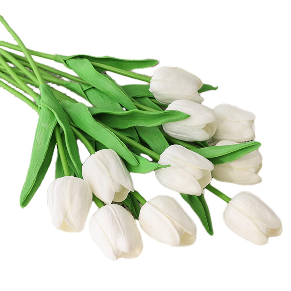 10PCS Tulipas Flores Artificiais Tulipa Artificial Pacote