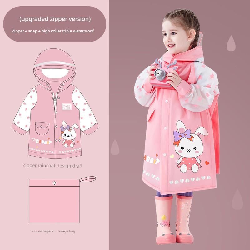Children's Raincoat for Boys and Girls, Transparent Rain Poncho for Toddlers and Kindergarten Kids, Dinosaur Raincoat, Rain Gear