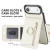 For iPhone Air Case Zipper RFID Blocking Retro Leather + TPU Phone Cover with Kickstand