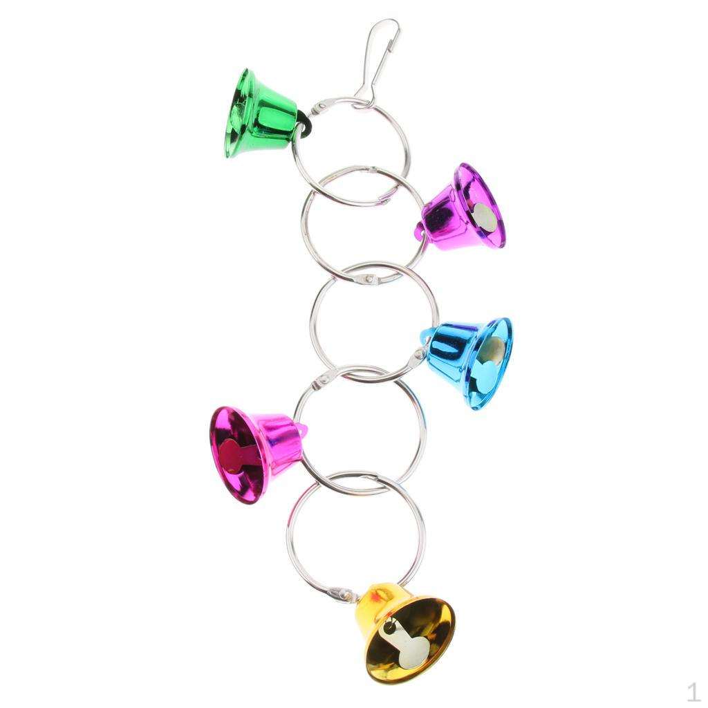 

Colorful Bell Chain Bird Accessories Toy Parrot Toys Pet Playing Chewing Climbing Swing