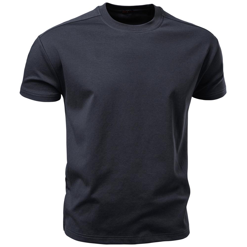 AIOPESON T-shirt da uomo basic a maniche corte Girocollo tinta unita Casual in misto cotone Traspirante Top estivo Per uso quotidiano