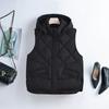 Winter new hooded with thickened loose coat women's short cotton vest jacket
