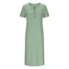 Women's Fashion Casual Solid Color V Neck Short Sleeve Dress