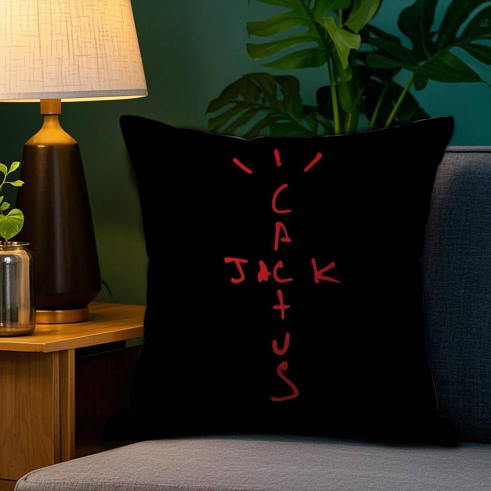 Cool CCactus Jack Pillow Case Plush Fabric Soft Double Sided Print Sofa Cushion Cover Throw Pillow Covers