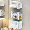 2Pcs No-Drill Router Wall Mount Bracket Self Adhesive Set-Top Box Holder for Living Room TV Accessories Storage Rack