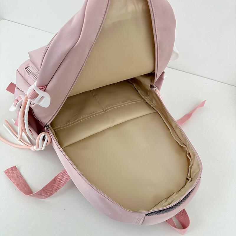 School bag for junior high school students, large capacity, versatile and sweet school bag, niche ins wind, light, simple and casual, high-value