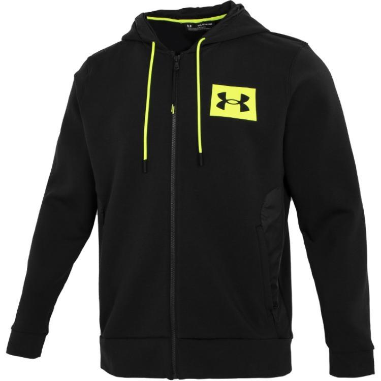 Under Armour Summit Knit Full-Zip Hoodie Black Men s 1366232-001 L