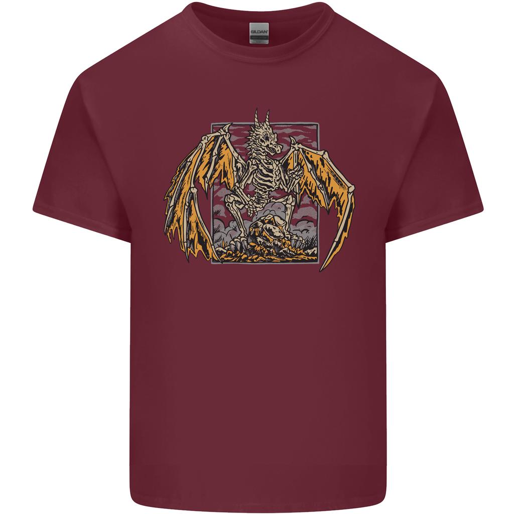Devil Dragon Skeleton Fantasy Skull Demon Unisexs Light Cotton TShirt