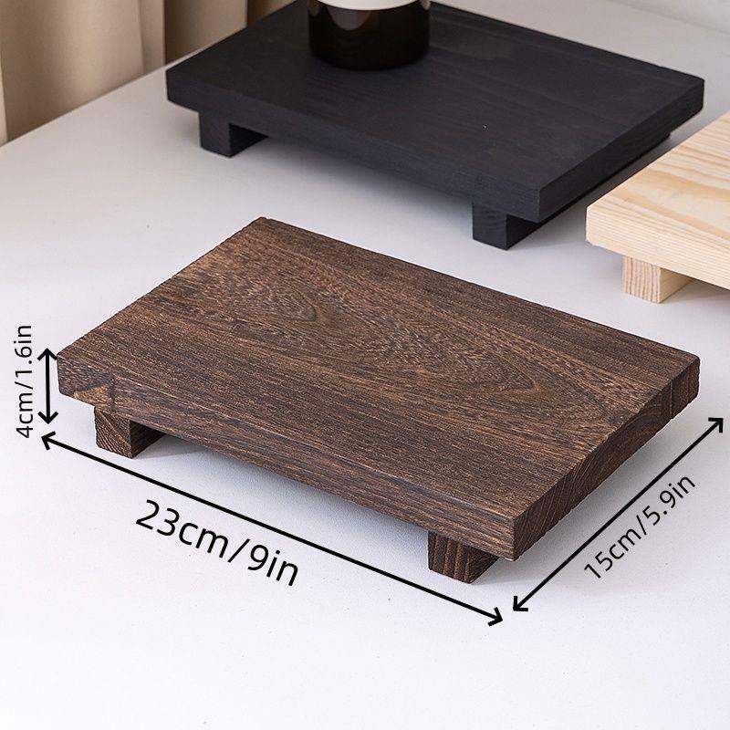 Square Wooden Tray for Decorative Displays, Photography, and Restaurant Decor