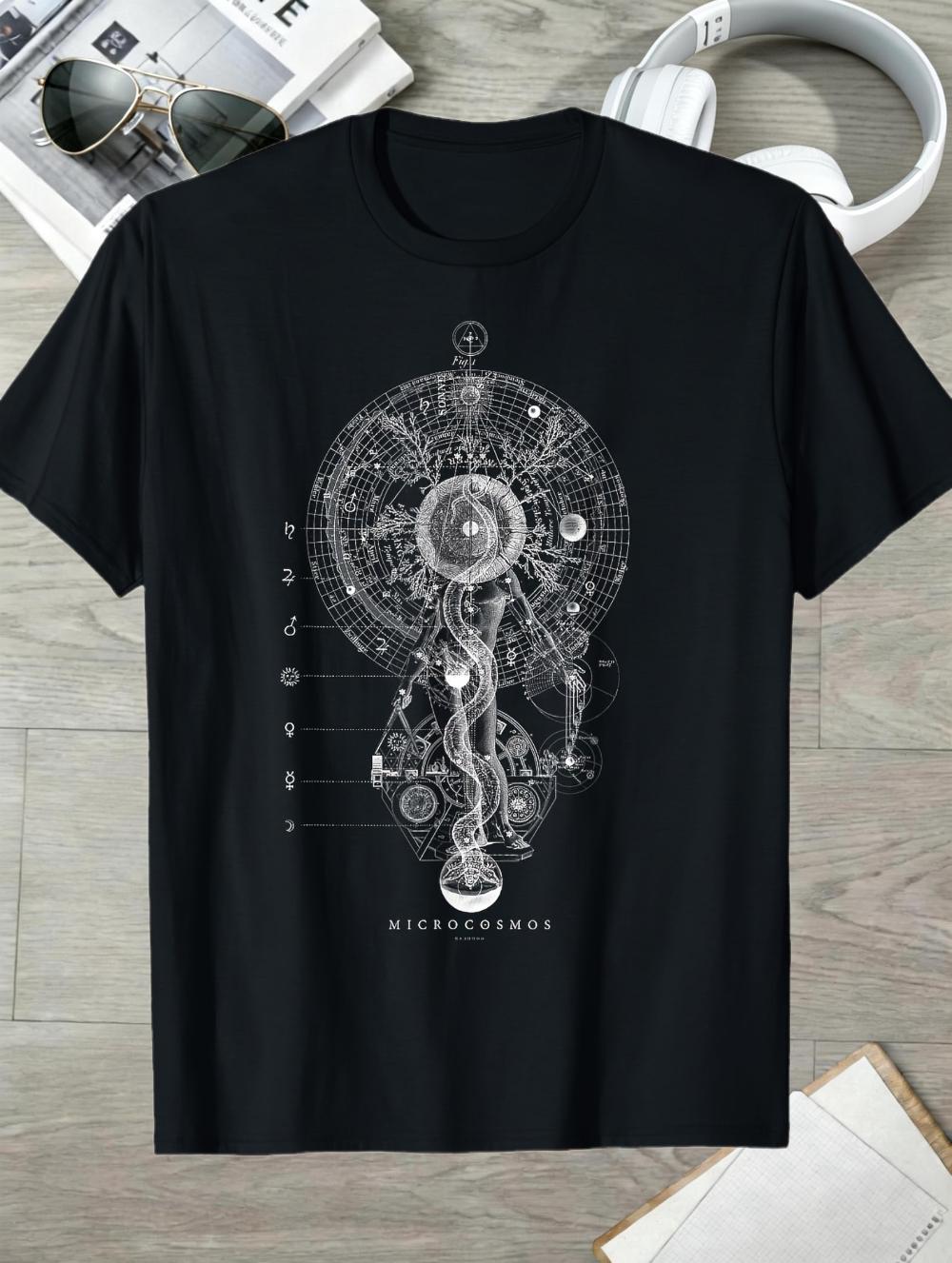 

Microcosmic Divine Mysterious Sacred Geometry Pattern T-Shirt Cross Jesus Saved Shirt Cross T-shirt Men s T-shirts for Summer S разноцветный