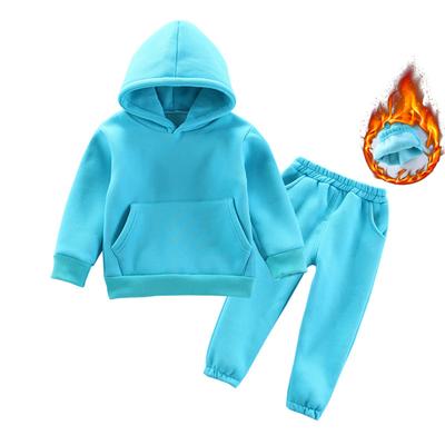 Winter Kinder Kleidung Kinder Anzug Warme Pullover Mädchen Fleece Hoodies Pullover Sweatshirt Hose Winter Mädchen Jungen Trainingsanzug Sportswear