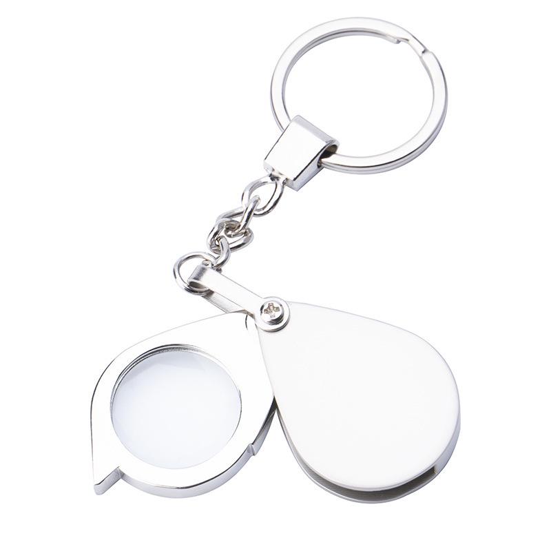 Sank 30X Foldable Metal Keychain Magnifier with HD Glass for Reading Small Print