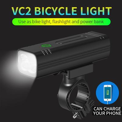 VC2 Fietskoplampen Oplaadbare Zaklamp met Hoge Intensiteit Fietsuitrusting Fietsen Nachtrijaccessoires Licht Mountainbike Licht