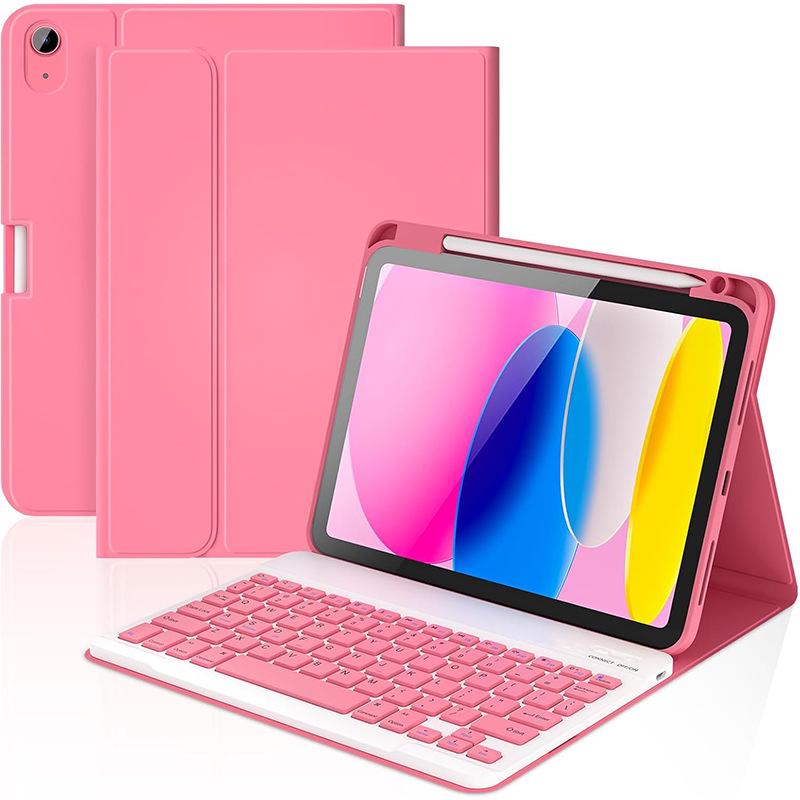 

iPad 11th Gen Bluetooth Leather Keyboard Case with Pen Slot, 10.9 Inch iPad 11th Gen (A16) - 10.9 inch