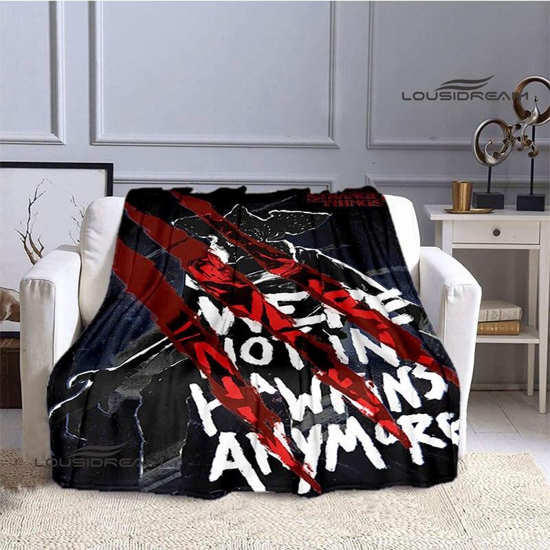Stranger Things Klassieke Print Deken Dunne Deken Flanel Zacht en Comfortabel Huis Reisdeken Verjaardagscadeau Beddeken