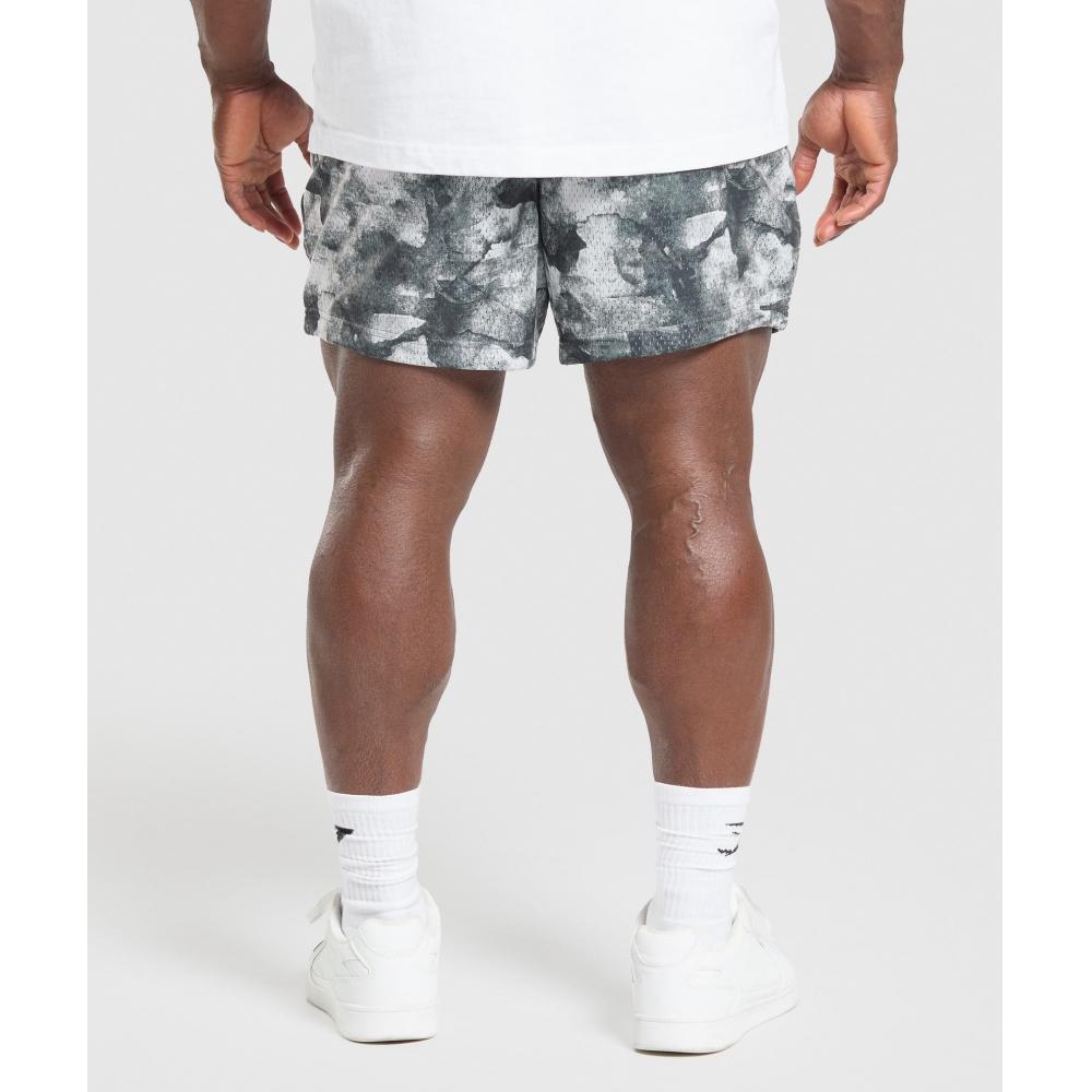 Gymshark Lifting Mesh 5 Shorts Metal Grey A1b9x Gc85