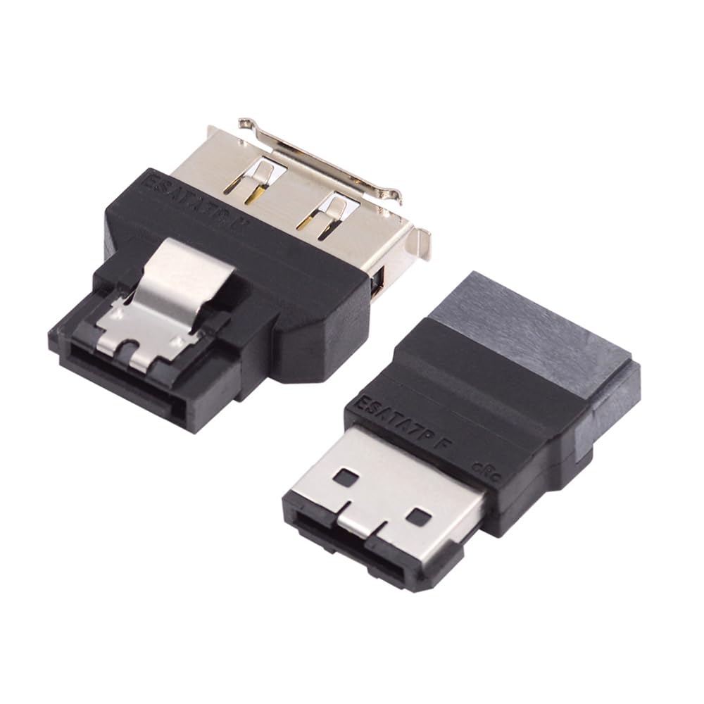 Cablecc SATA To ESATA External ESATA To SATA Adapter Extender for SSD Disk 2pcs/lot 7-Pin Male-Female &