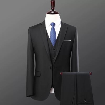 Men's Black Business Men's Suits, Men's High-end Professional Formal Suits, Navy Blue Overalls, Jackets