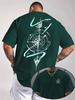 Retro Compass with Red Accents Design Tee 100 Cotton Unisexs T Shirt for Summer Casual Outings Bold Adventure Aesthetic